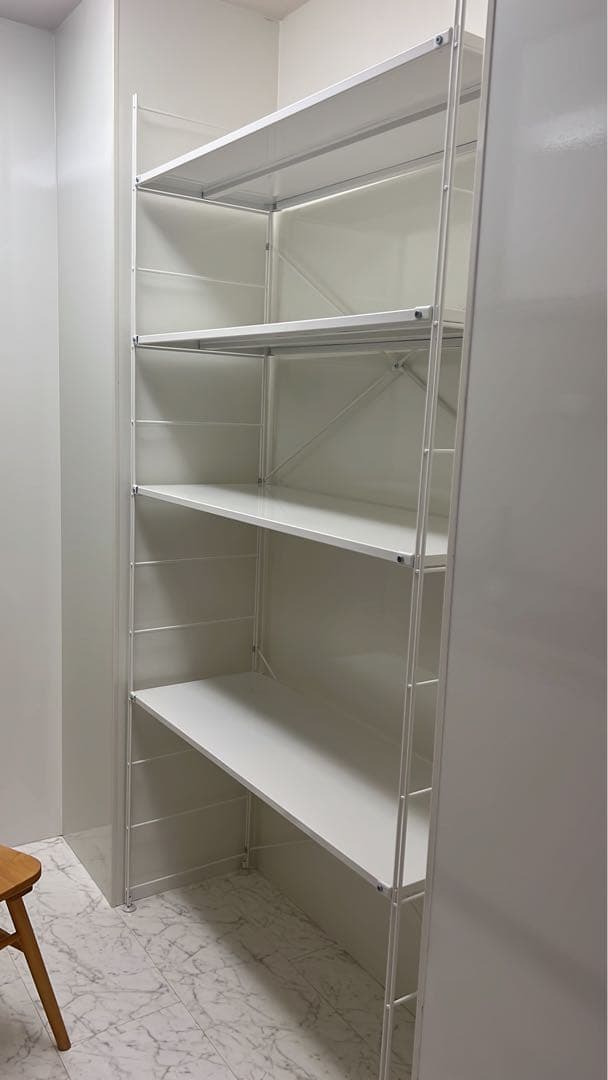 都内配送)無印良品ホワイト スチールシェルフ 4段収納 収納ボックス全て付き