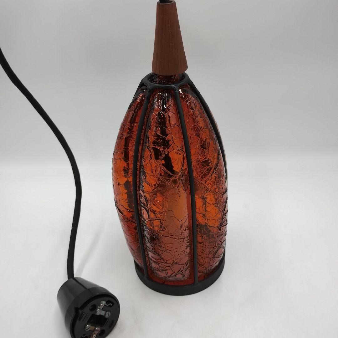 f アンバーガラス 吊り下げライト アンティークヴィンテージ ペンダントライト