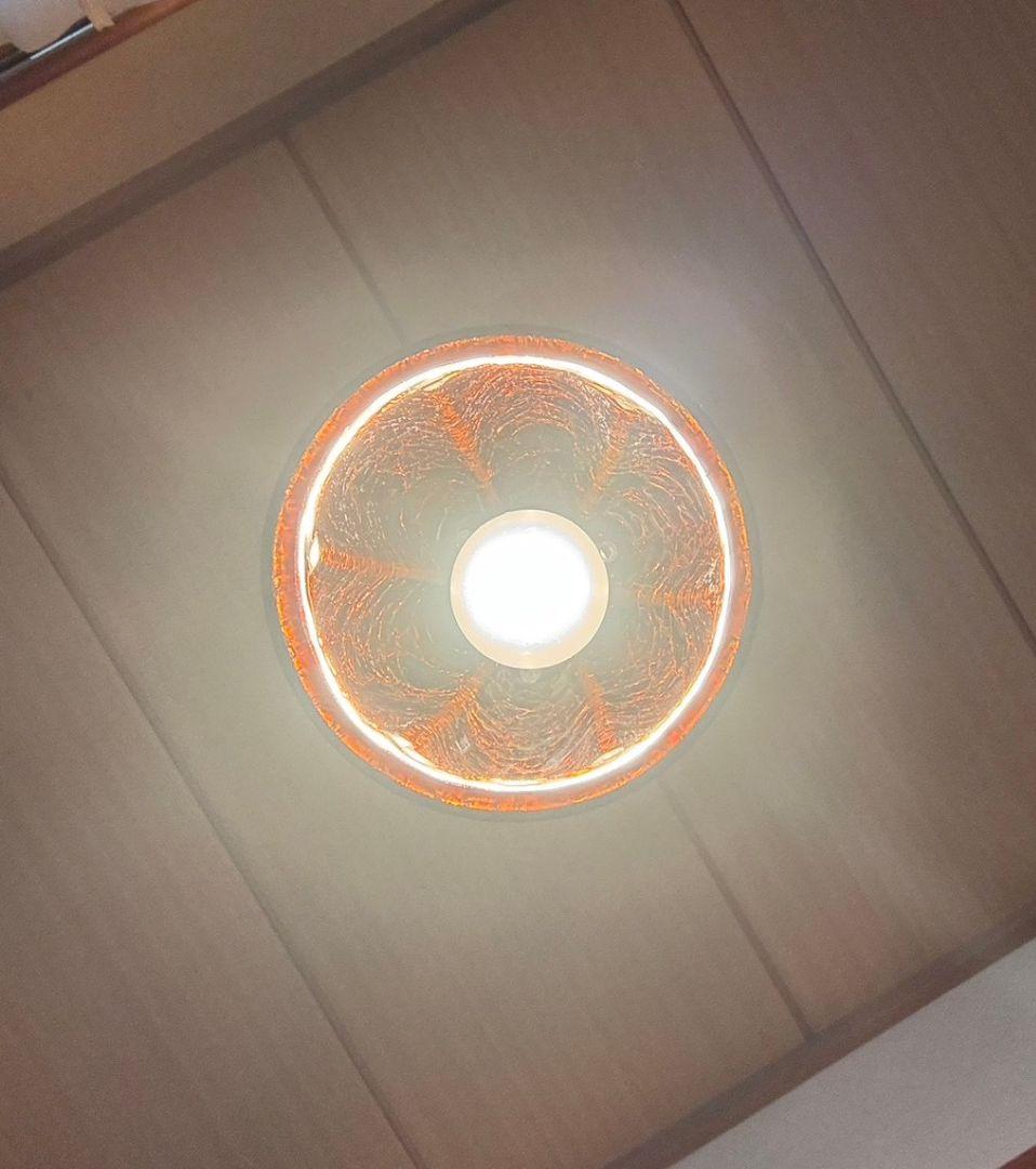 f アンバーガラス 吊り下げライト アンティークヴィンテージ ペンダントライト