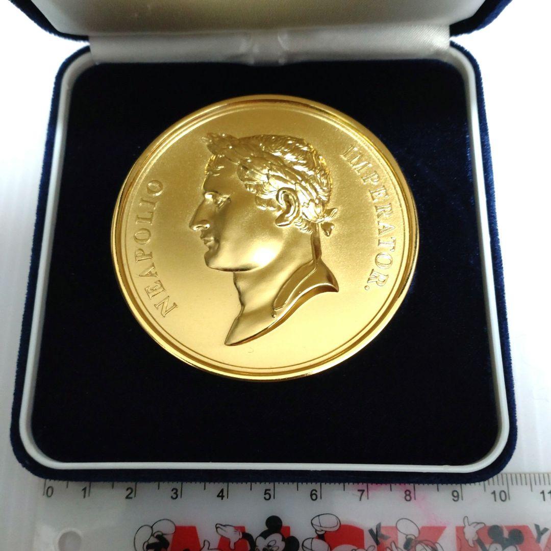 【希少】池田大作　先生　サイン入　記念　ゴールド　メダル　ナポレオン　展開催記念