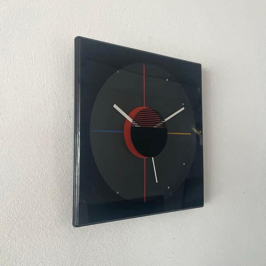 80年代 ヴィンテージ ポストモダン デザイン ウォールクロック 掛け時計