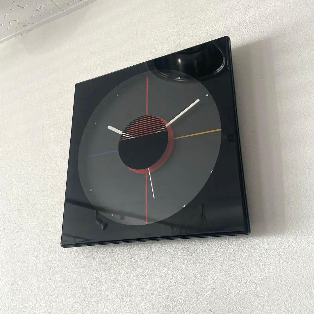 80年代 ヴィンテージ ポストモダン デザイン ウォールクロック 掛け時計