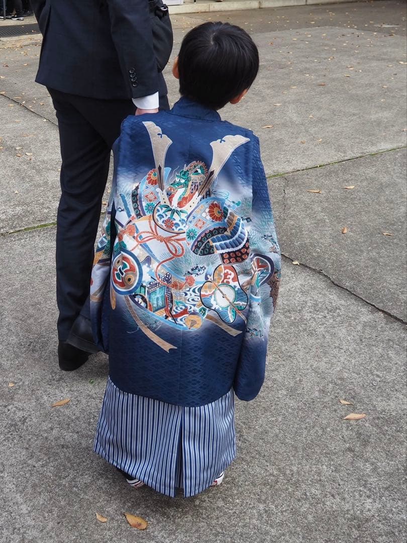 【肩・裾上げ済】七五三 男の子 着物 5歳 フルセット