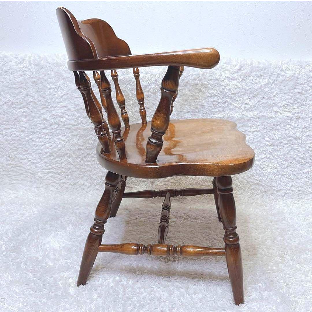 飛騨産業 ウィンザーチェア アーム ダイニングチェア レトロ キツツキ