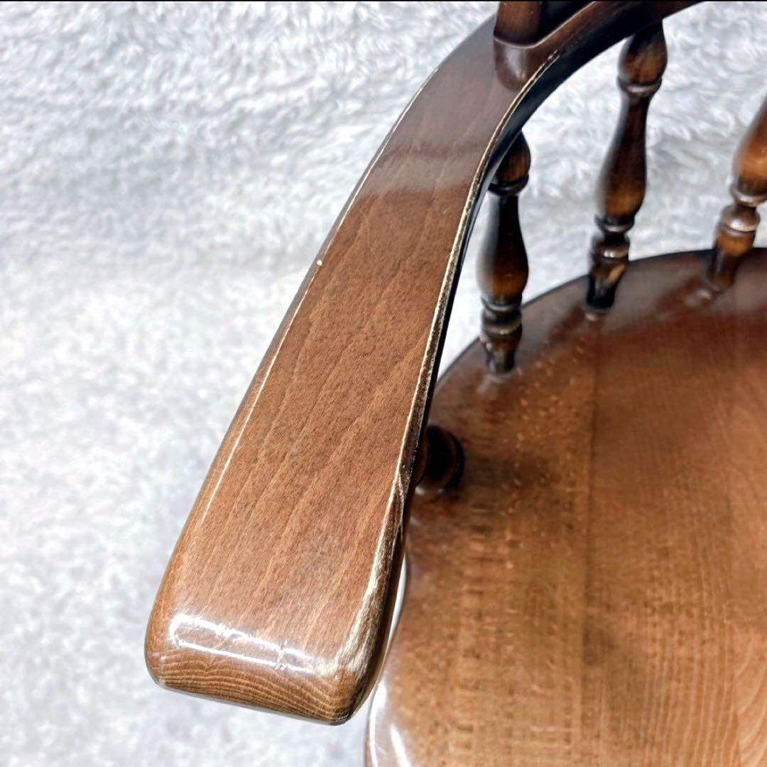 飛騨産業 ウィンザーチェア アーム ダイニングチェア レトロ キツツキ