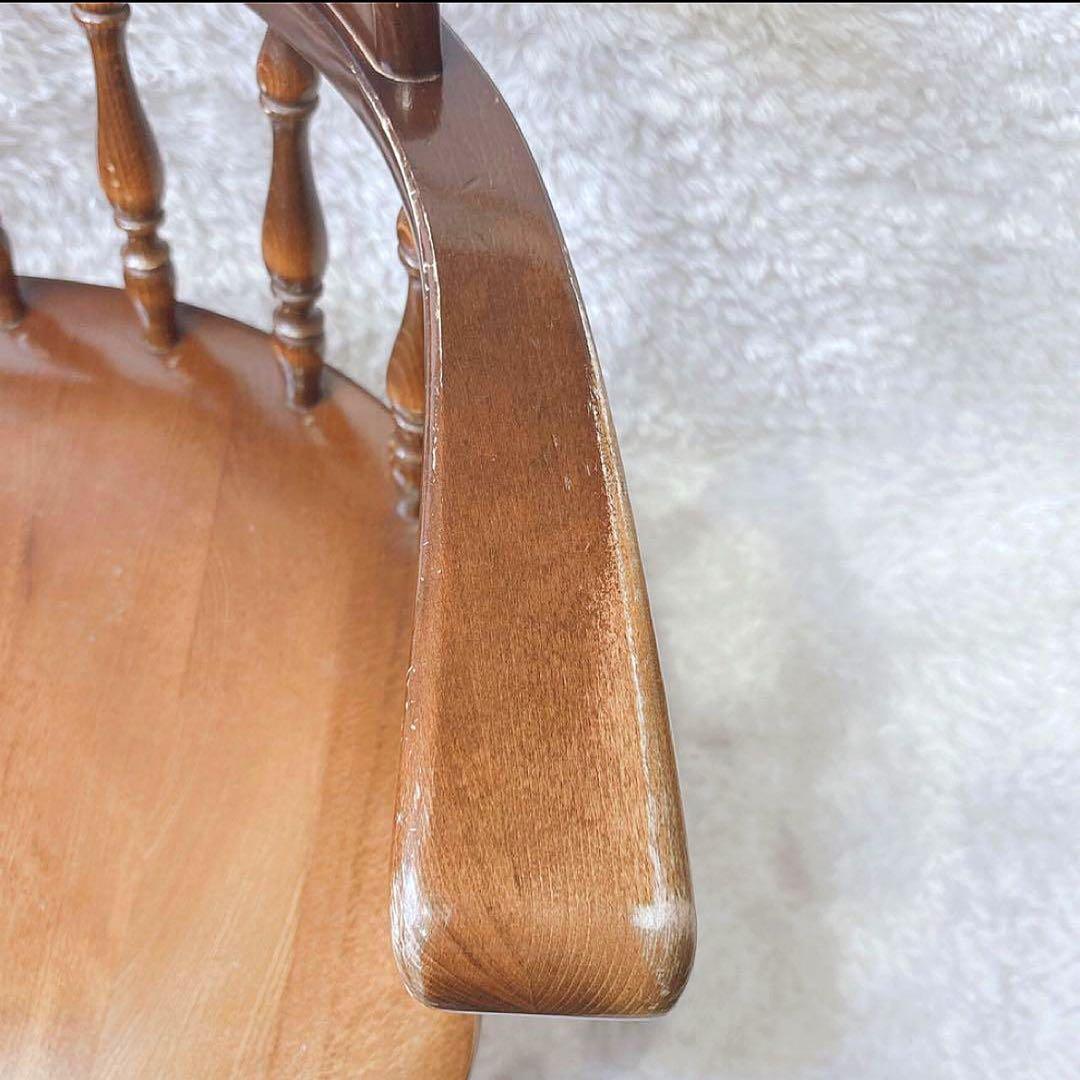 飛騨産業 ウィンザーチェア アーム ダイニングチェア レトロ キツツキ