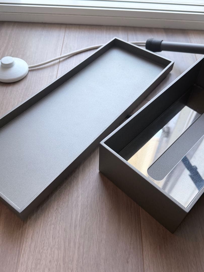 GIOCRAFT ティッシュケース + 長角トレー 銀溜