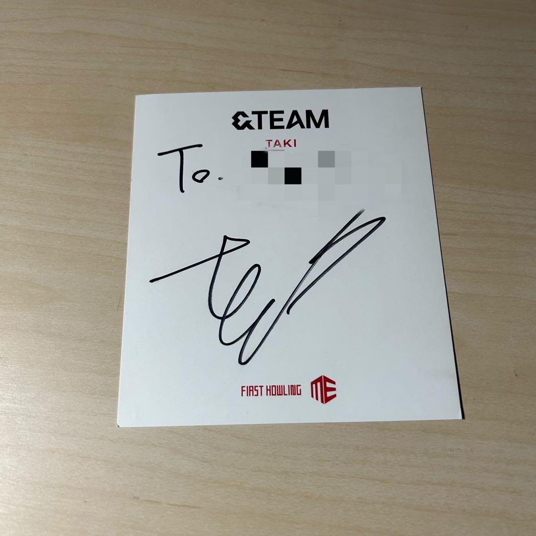 &TEAM 1st EPタキ TAKI 直筆サイン - メルカリ