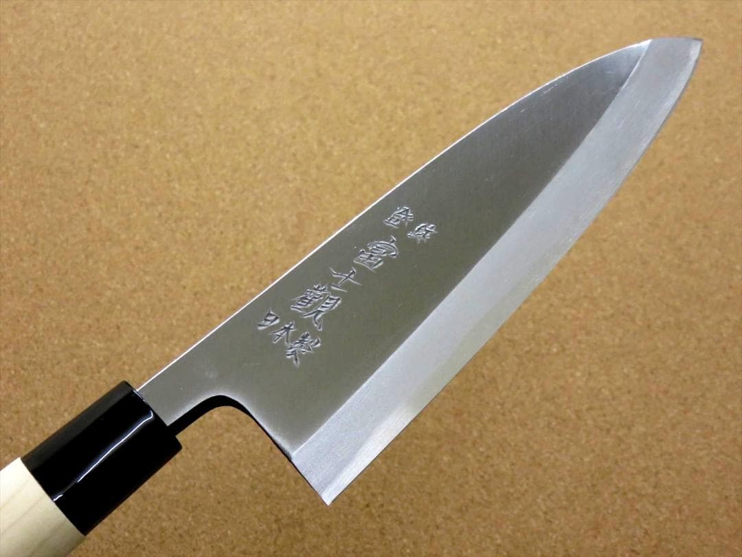 関の刃物 出刃包丁 165mm 片刃 右利き 魚 鳥 スッポン 肉解体 厚く重い