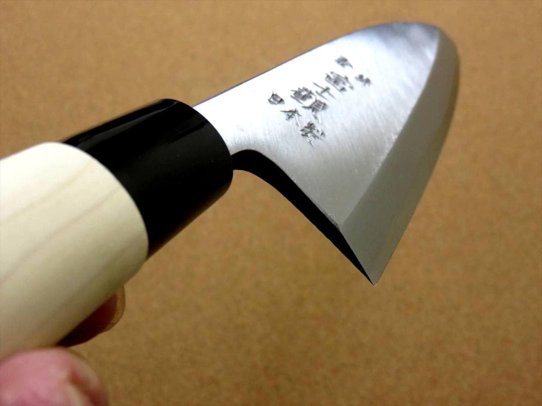 関の刃物 出刃包丁 165mm 片刃 右利き 魚 鳥 スッポン 肉解体 厚く重い