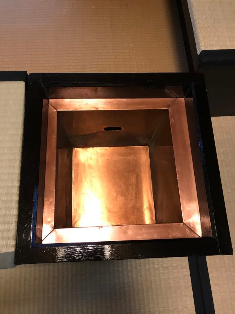 楽々茶棚　(立礼)収納ボックス点前座と炉壇嵌め込み畳と建水台の3点セット