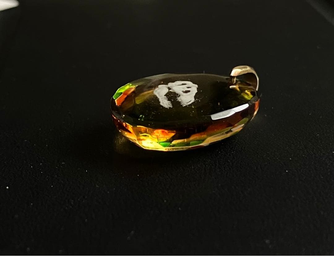 1cmの宇宙　ナカダマサヒデ ペンダントトップ ティラノサウルス　恐竜　ガラス