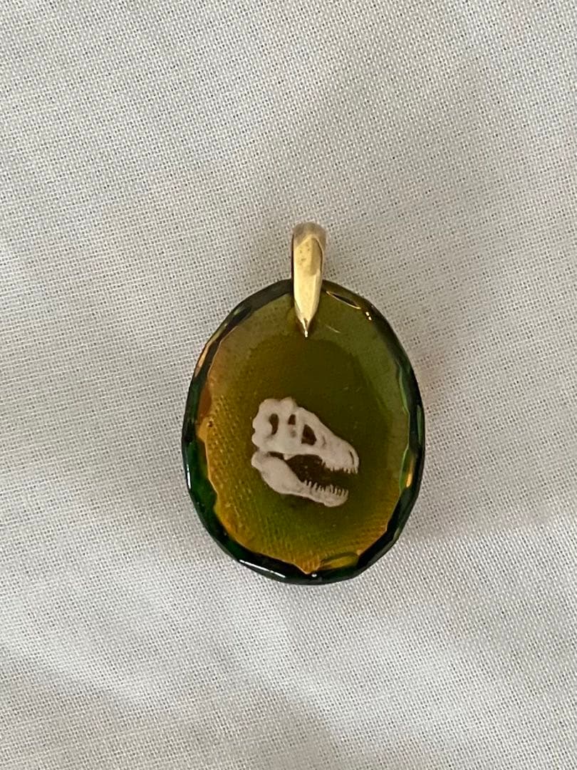 1cmの宇宙　ナカダマサヒデ ペンダントトップ ティラノサウルス　恐竜　ガラス