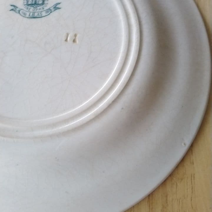 フランスアンティーク　ジアン　LILAS　ディナー皿