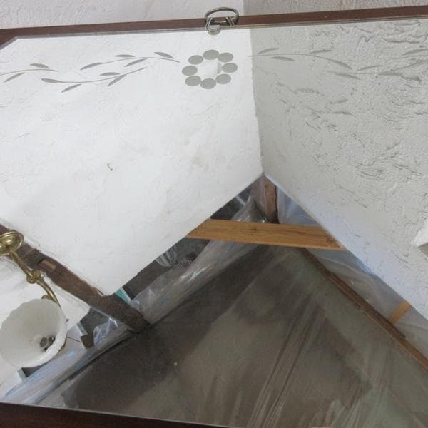 イギリス アンティーク 家具 ウォールミラー 壁掛け鏡 カフェ 英国 6406d