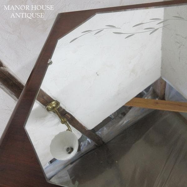 イギリス アンティーク 家具 ウォールミラー 壁掛け鏡 カフェ 英国 6406d