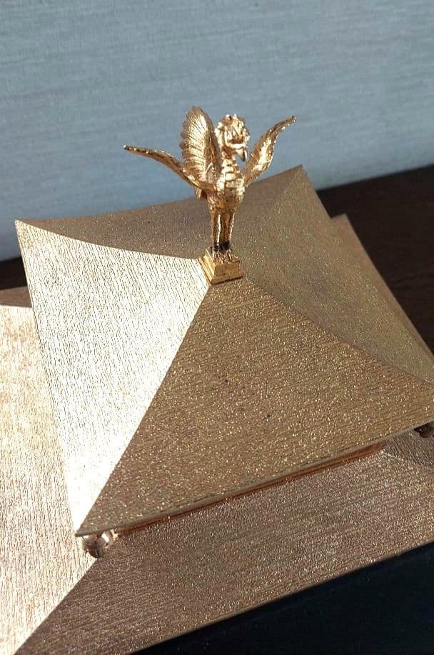 金メッキ　金閣寺　金箔　縁起物　美術置物　飾り物