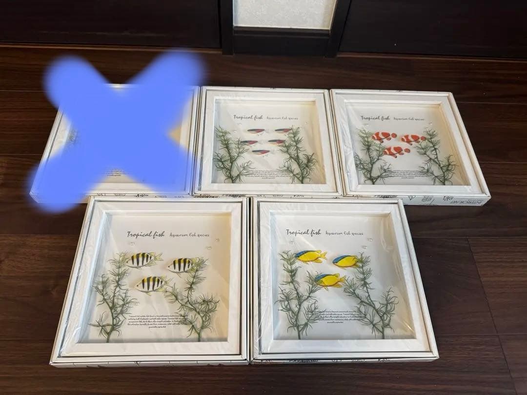 アクアフレーム　4個セット　海、ダイビング、魚、観賞魚、水槽好きの方にインテリア