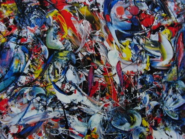 杉本ひろみ、渓谷に群がる鳥と蝶（夢彩シリーズ）、希少画集画、新品高級