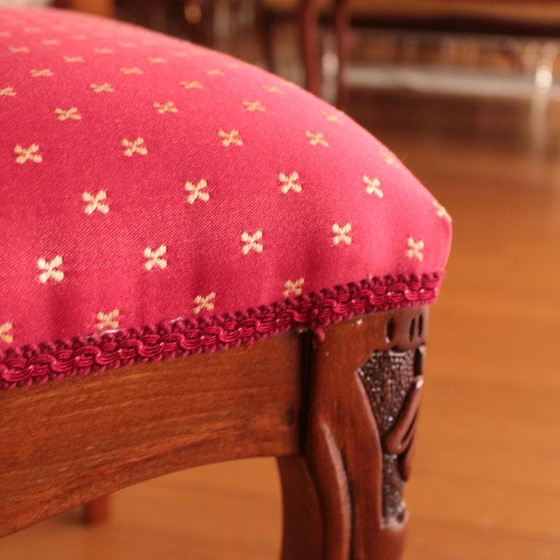 猫脚スツール レトロ風 赤 ヴィンテージ風 かわいい 222-1325-001