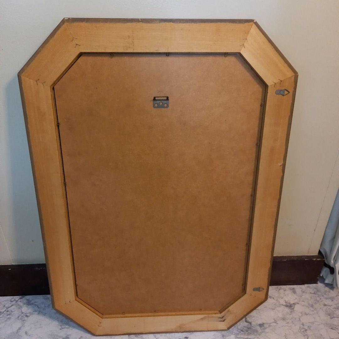 ドマン　アンティーク　ゴールド　八角　ミラー　鏡　壁掛け　縦横　兼用