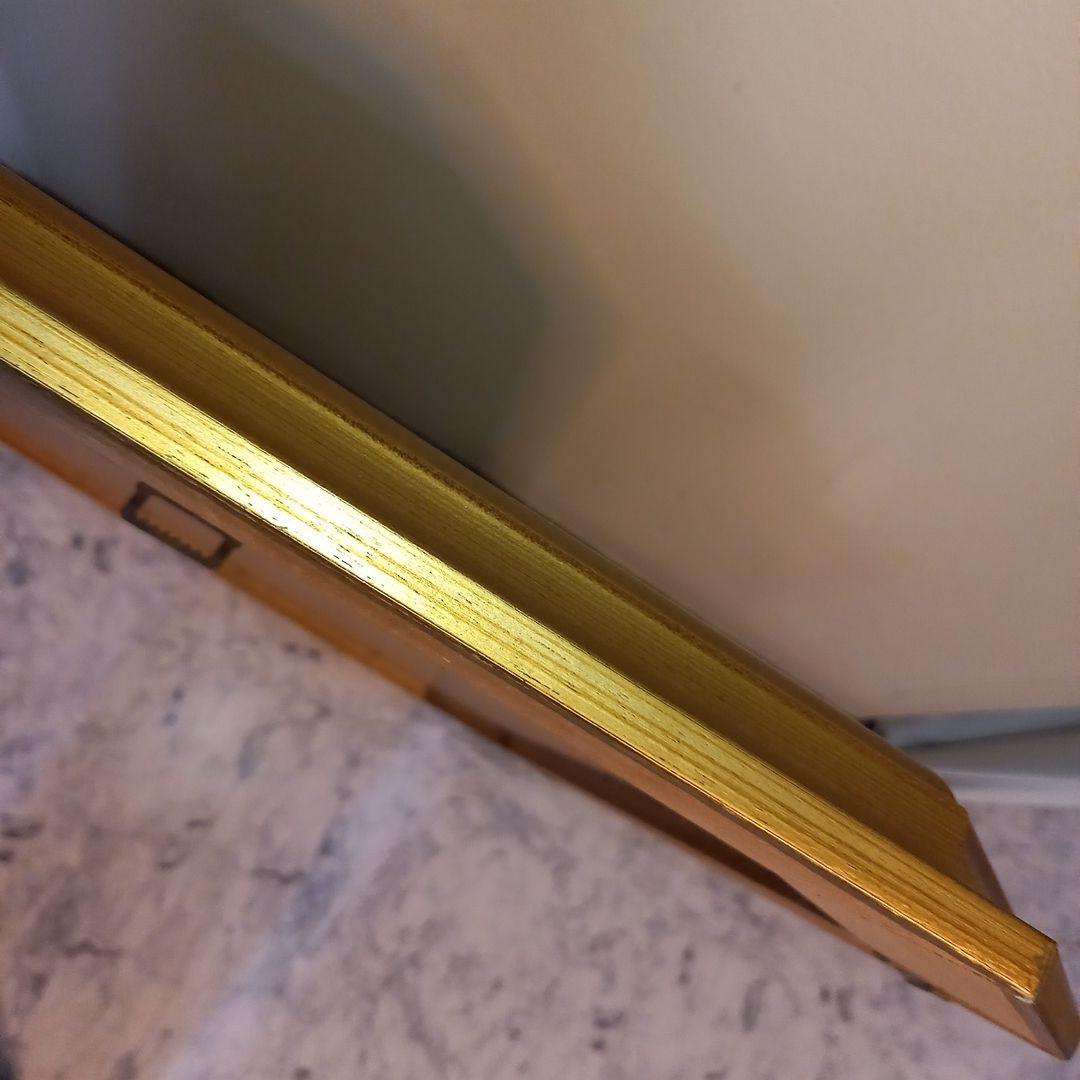 ドマン　アンティーク　ゴールド　八角　ミラー　鏡　壁掛け　縦横　兼用