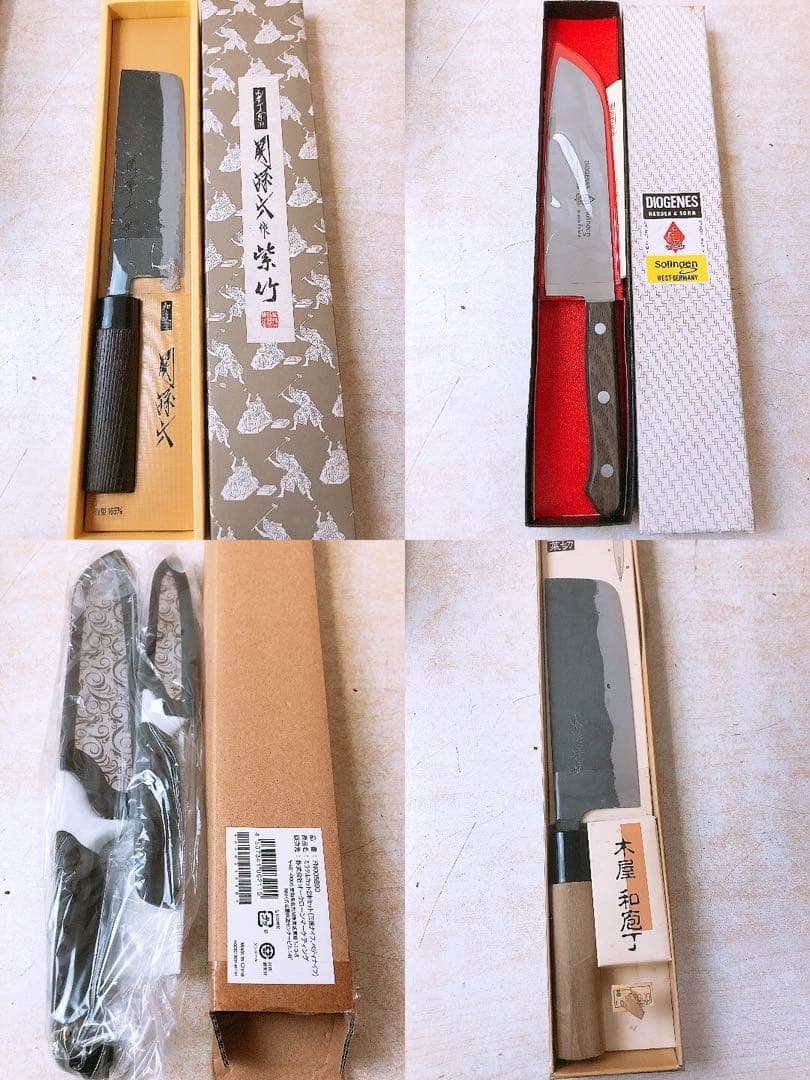 箱入り包丁まとめ 関孫六 ゾーリンゲン 木屋 克弘 富士 和包丁 三徳包丁など