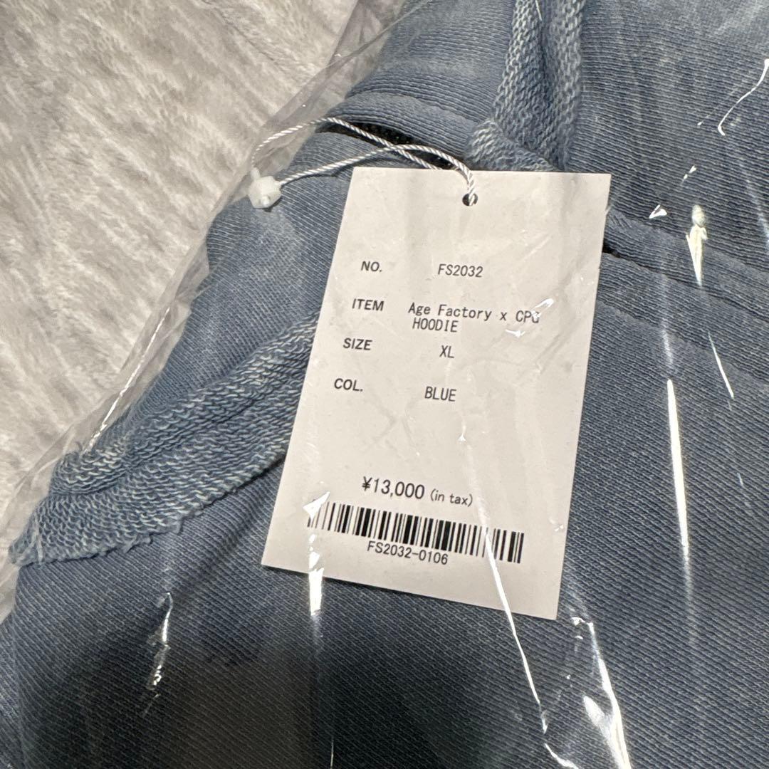 Age Factory x CPG HOODIE［ブルー/XL］ - メルカリ