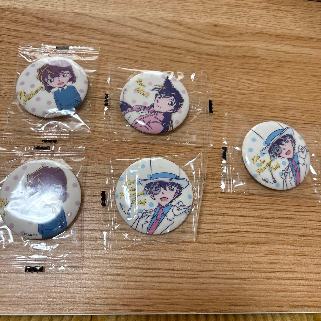 名探偵コナン 缶バッジ 5点 怪盗キッド 灰原哀 毛利蘭 - メルカリ