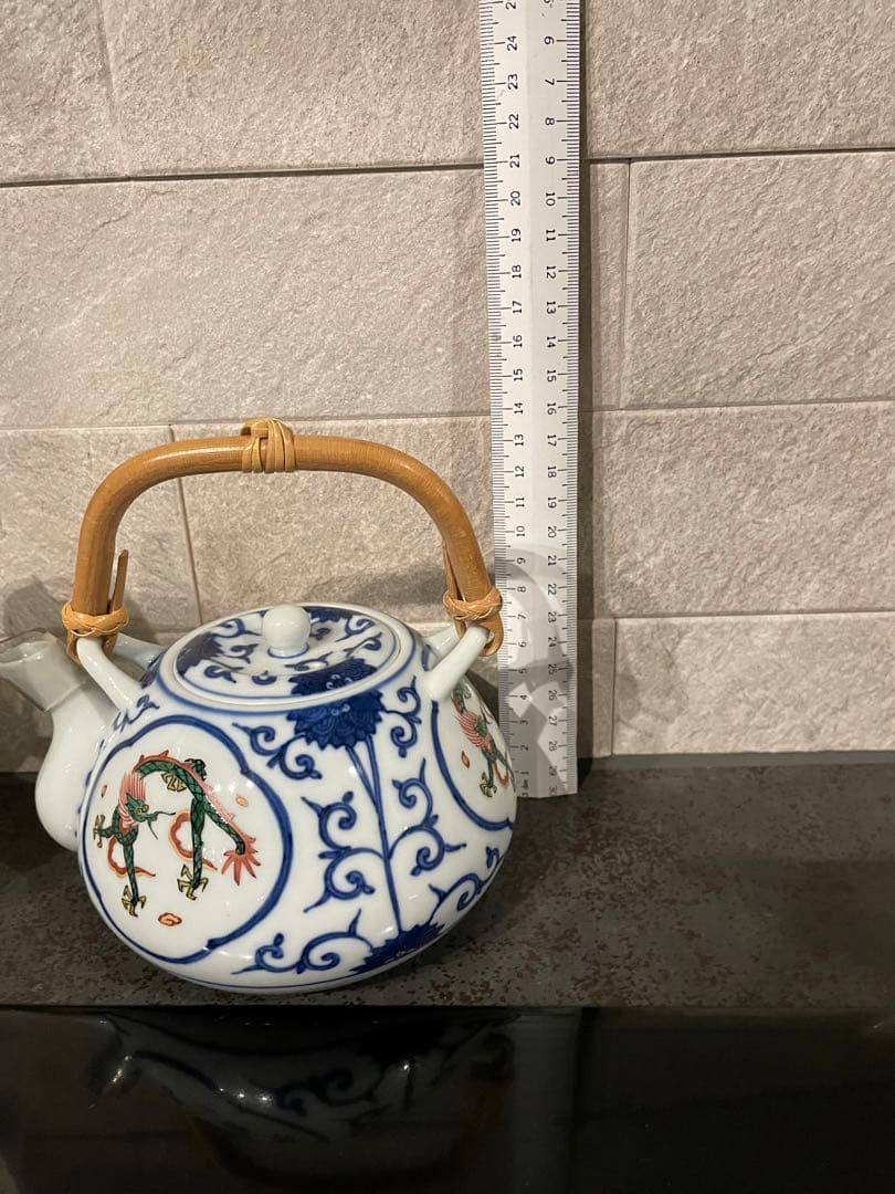 さくら　渋草焼　芳国舎　急須湯呑みセット