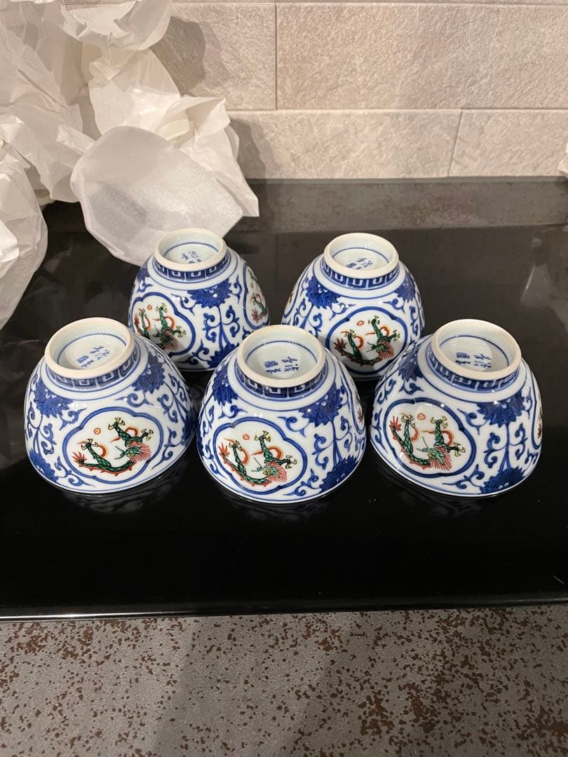 さくら　渋草焼　芳国舎　急須湯呑みセット