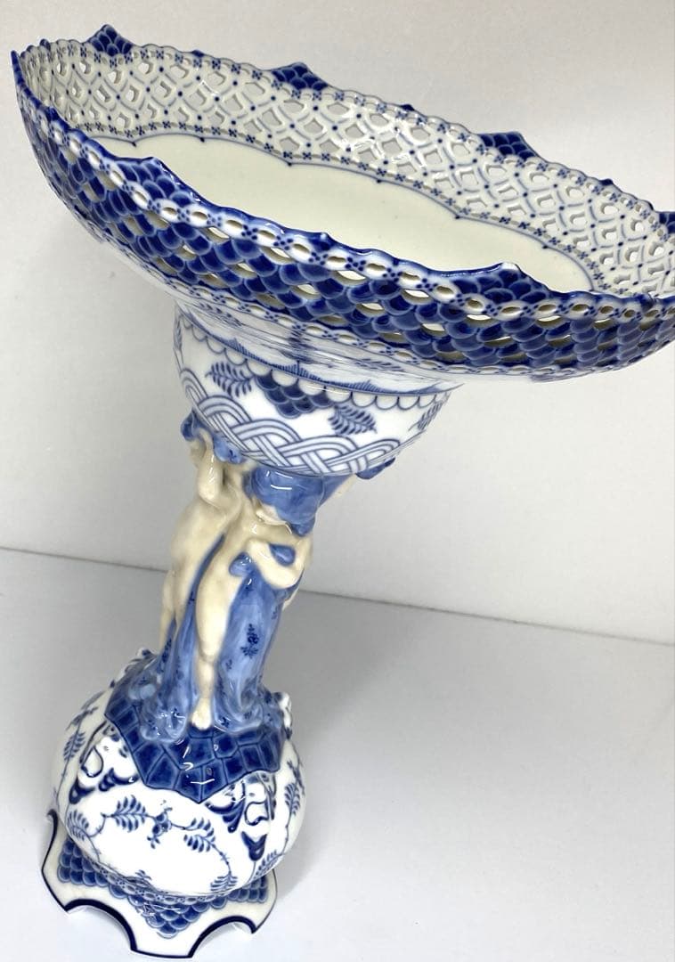 ロイヤルコペンハーゲン　フルレースコンポート　高さ39㎝ 東Y7-0123☆1F