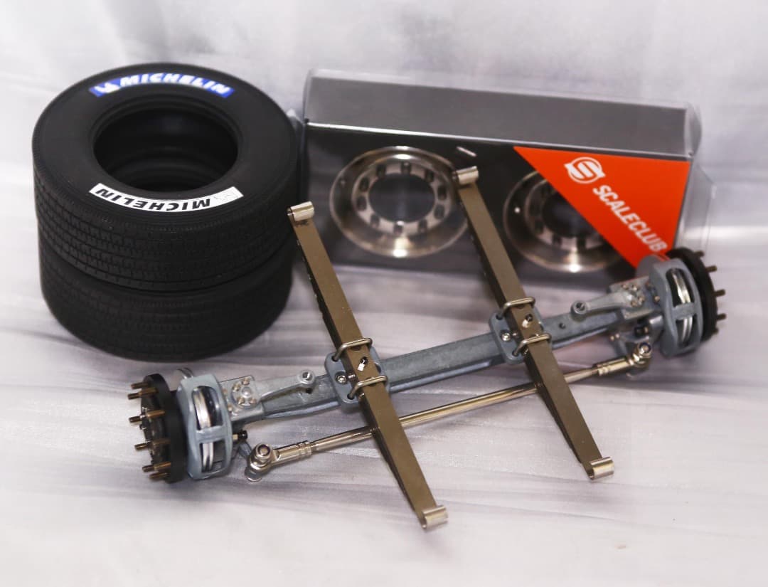 ■SCALECLUB メタル フロントアクセル ホイール・タイヤ付 ノンドライブ