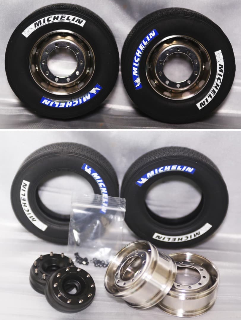 ■SCALECLUB メタル フロントアクセル ホイール・タイヤ付 ノンドライブ