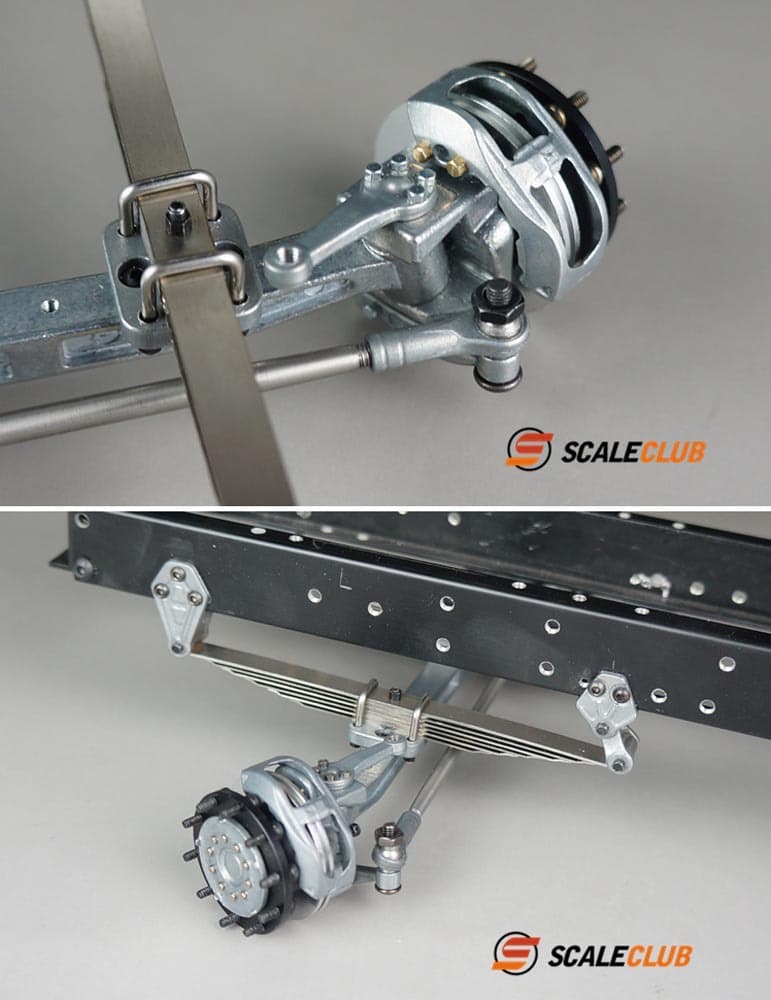 ■SCALECLUB メタル フロントアクセル ホイール・タイヤ付 ノンドライブ