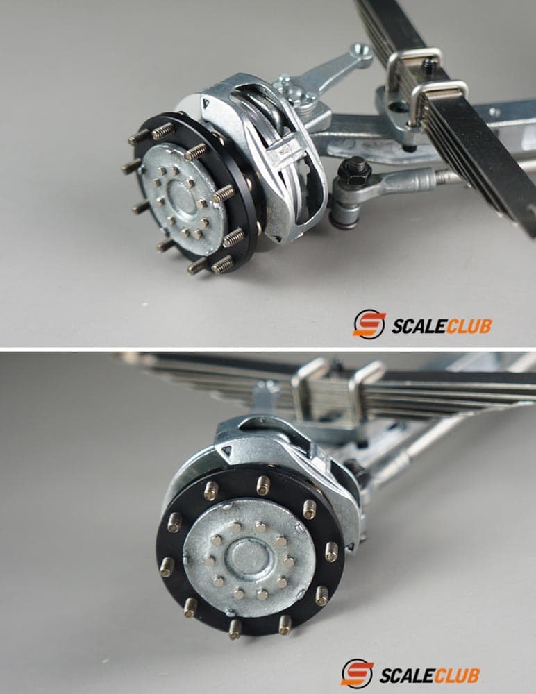 ■SCALECLUB メタル フロントアクセル ホイール・タイヤ付 ノンドライブ