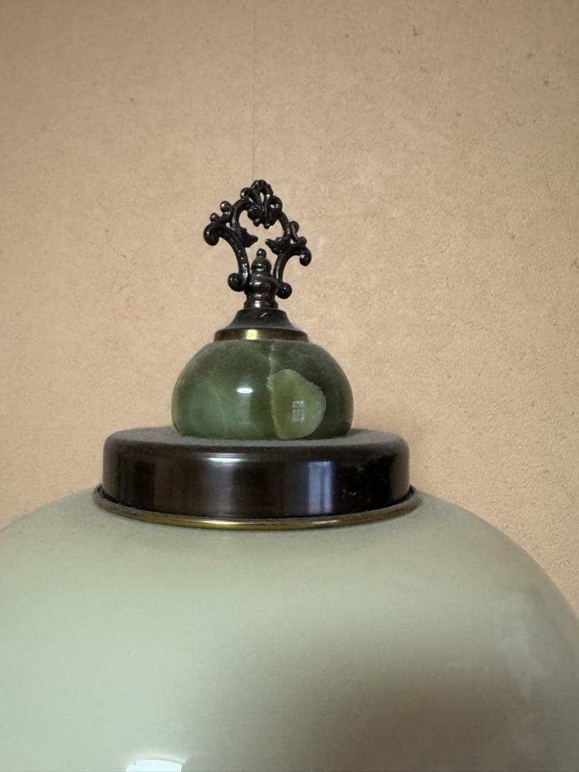 大谷石 【キシマ】大理石 大型ガラスシェードランプ【天然石】 ランプ