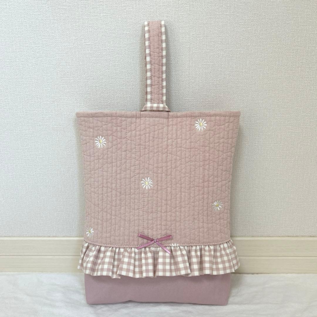 入園入学4点セット 【ピンクお花ヌビ×くすみピンク】 女の子 レッスン