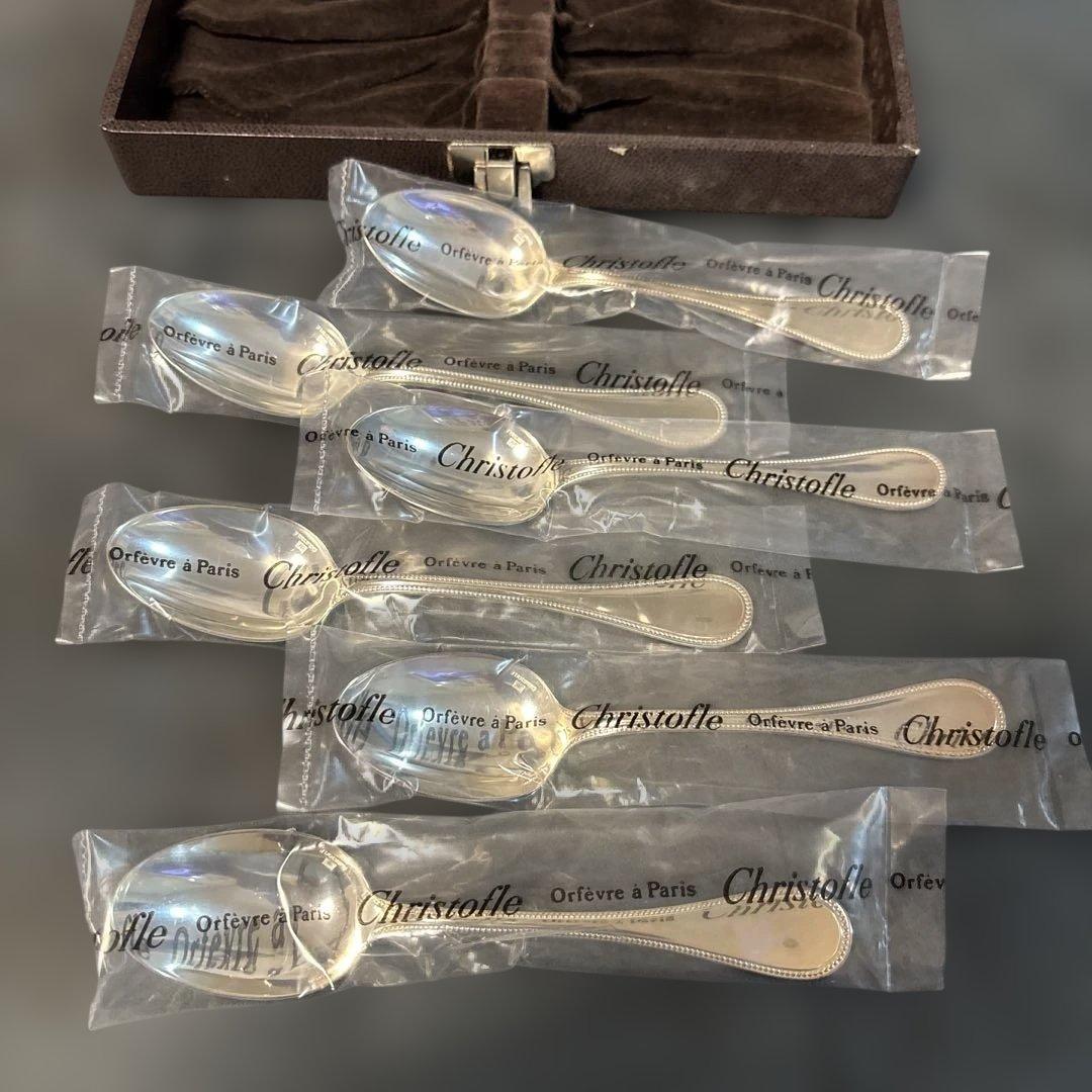 クリストフル　シルバーコーティング　パール　コーヒースプーン 6本セット