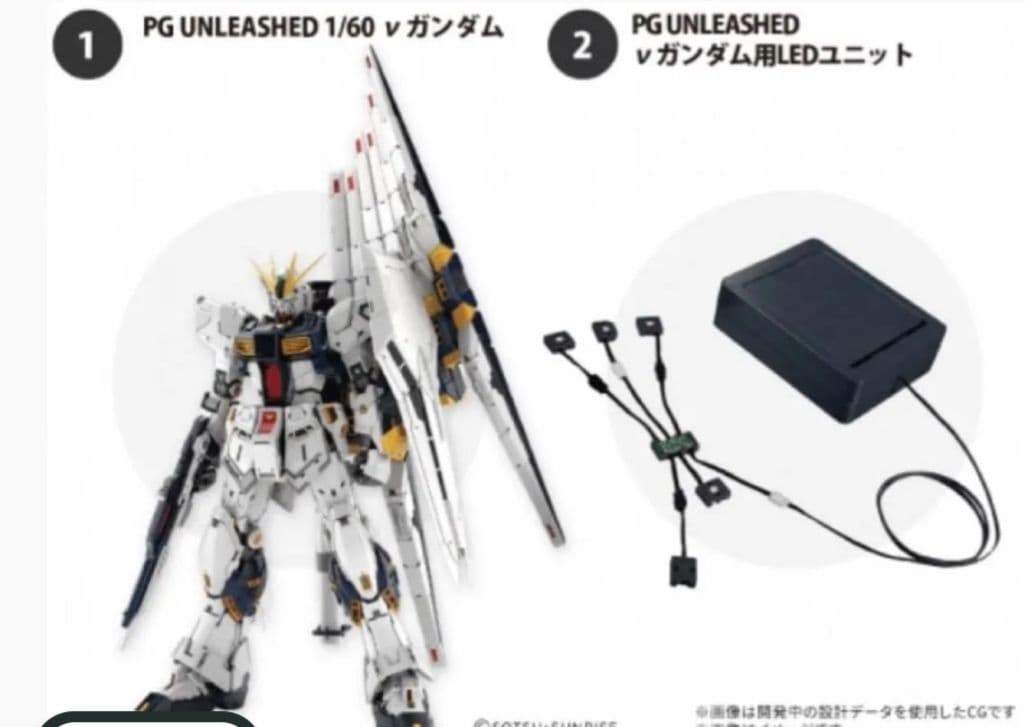 PG UNLEASHED 1/60 ニューガンダム + LEDユニット セット