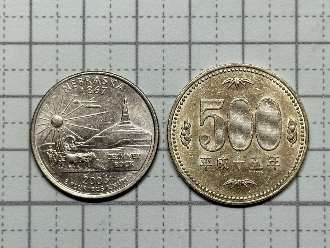 アメリカ 25セント 1867年 2006年 ネブラスカ 古銭 硬貨 貨幣 - メルカリ