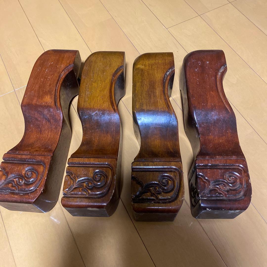 机の脚　木材　脚のみ