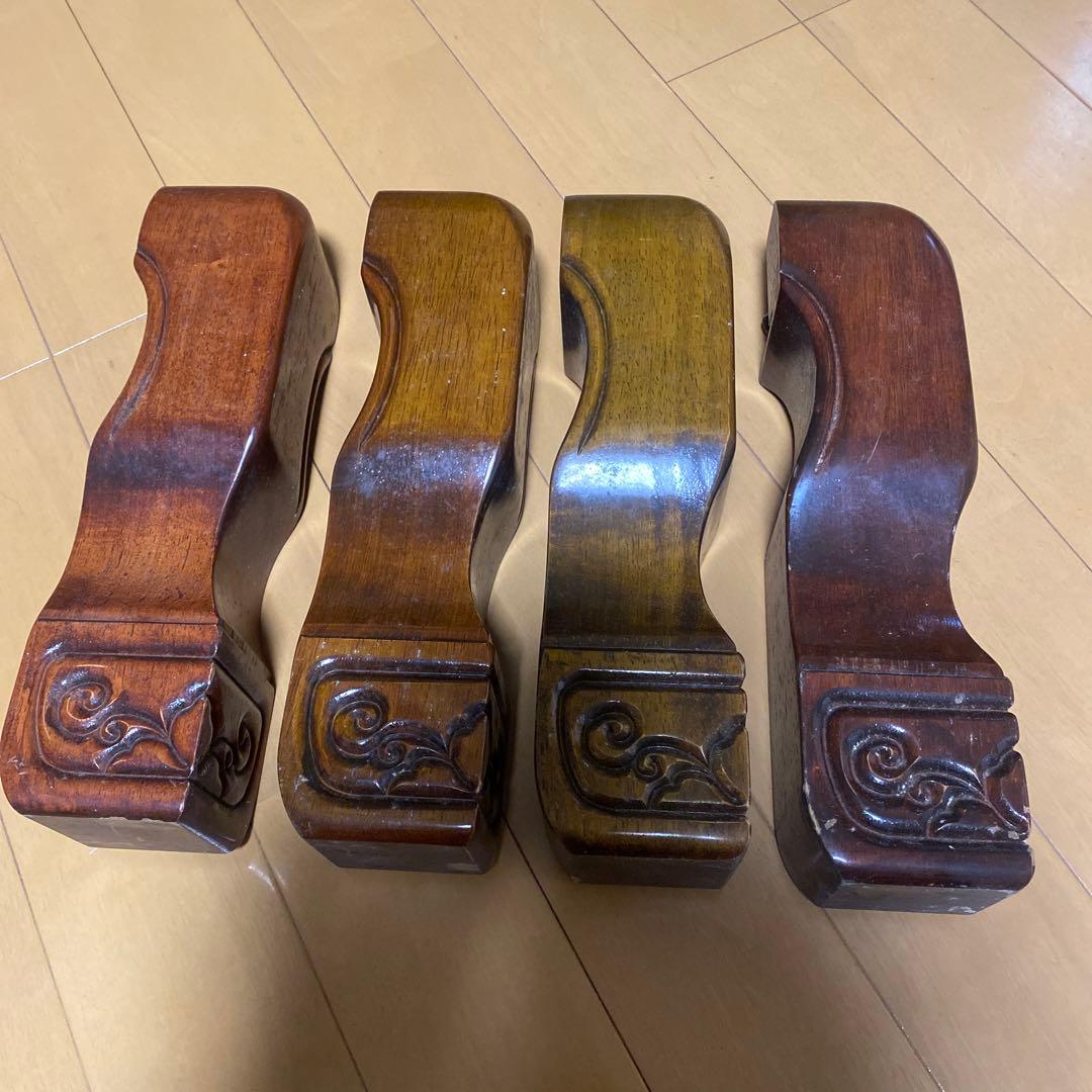 机の脚　木材　脚のみ