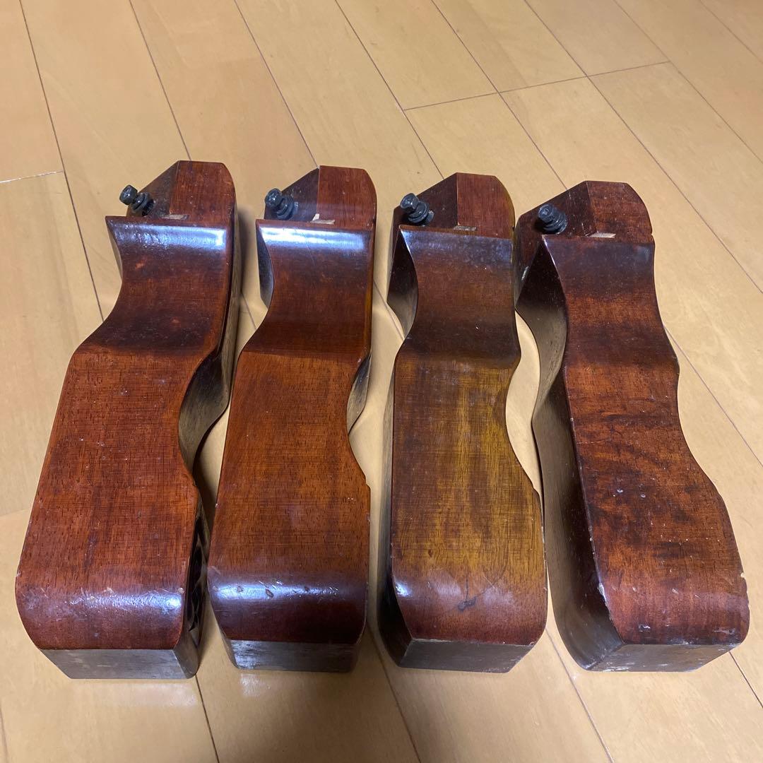 机の脚　木材　脚のみ