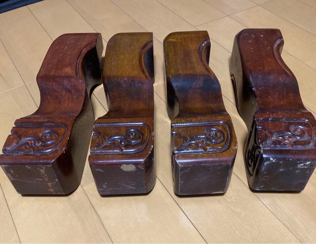 机の脚　木材　脚のみ