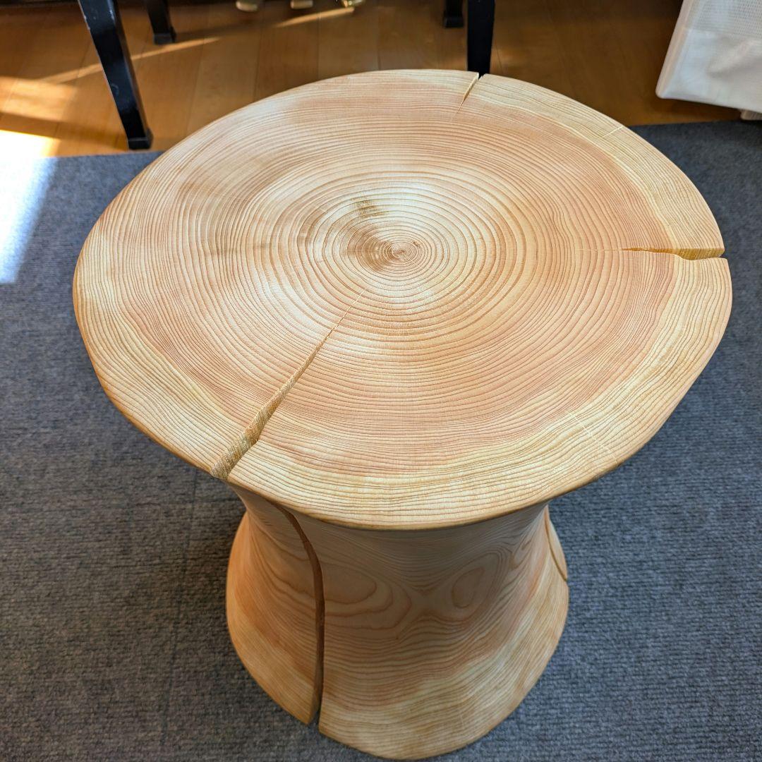 outdoorman　檜⑤　丸太　椅子　スツール　高さ約40㎝