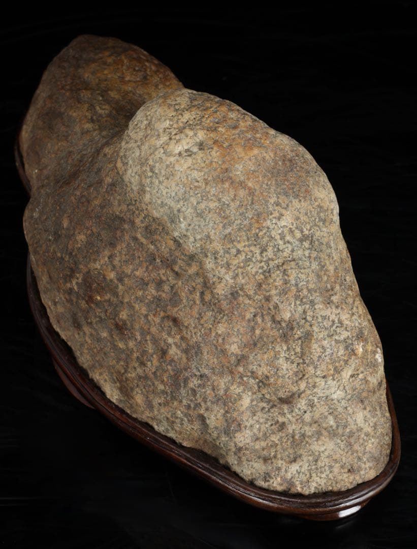 山景石 遠山景 観賞石 台座付 3.1kg 水石 自然石 景石 盆景 盆石 飾石