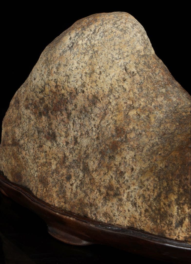 山景石 遠山景 観賞石 台座付 3.1kg 水石 自然石 景石 盆景 盆石 飾石