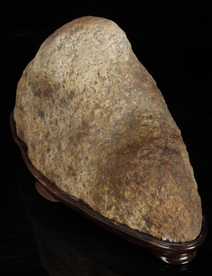 山景石 遠山景 観賞石 台座付 3.1kg 水石 自然石 景石 盆景 盆石 飾石