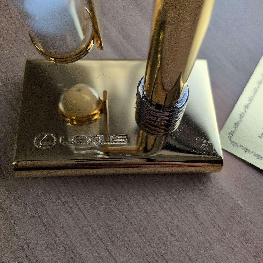 Lexus 砂時計型置時計 ゴールド